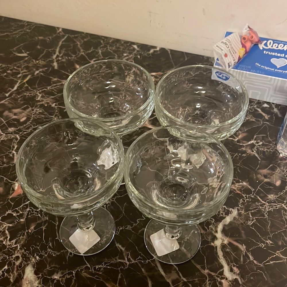 Margarita glasses never used!